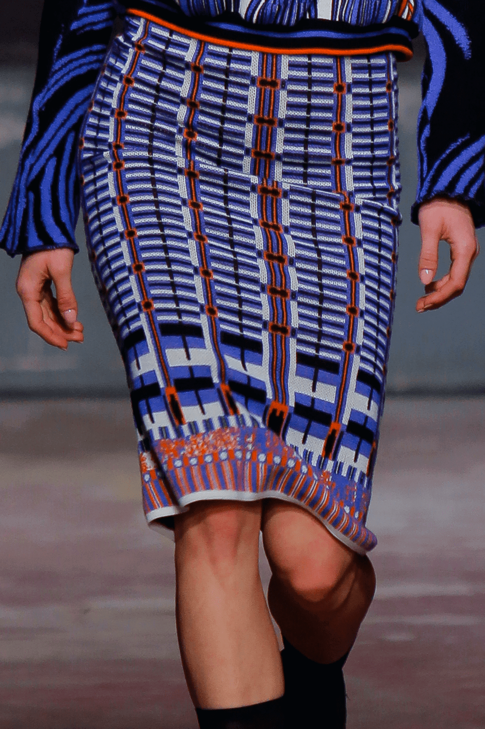 Knitwear Jacquard Tube Skirt